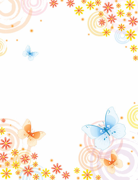 free vector Abstract Flower with Butterfly Vector Background